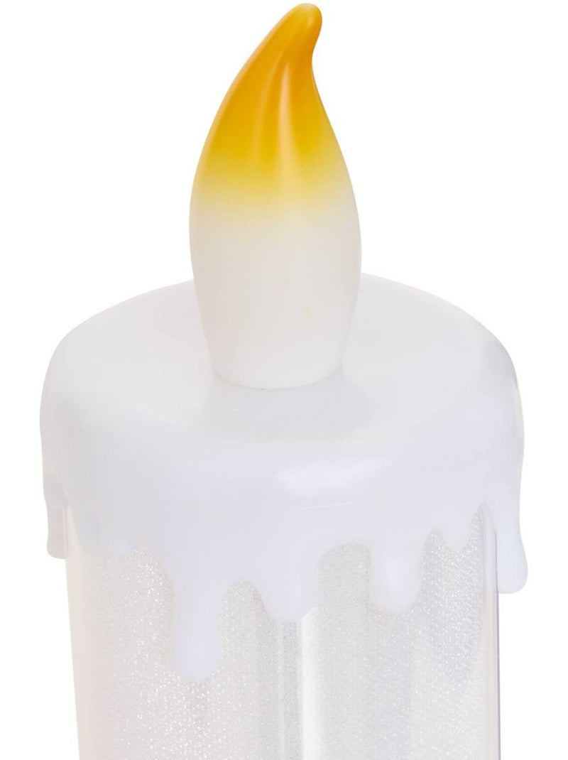 Bougie de noël lumineuse 5 led blanc chaud h. 31,5 cm à piles Rouge - Kiabi