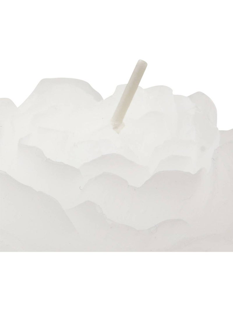 Bougie décorative 79g cire forme rose FLEUR DE ROSE Blanc - Kiabi