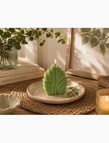Bougie décorative en forme de feuille