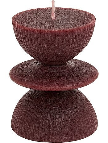 Bougie décorative ronde h 9 cm homy