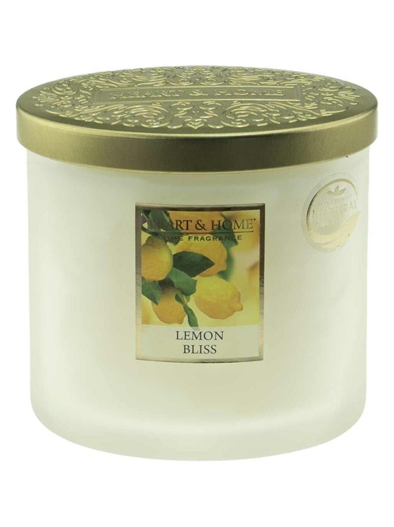 Bougie ellipse senteur citron d'amalfi Blanc - Kiabi