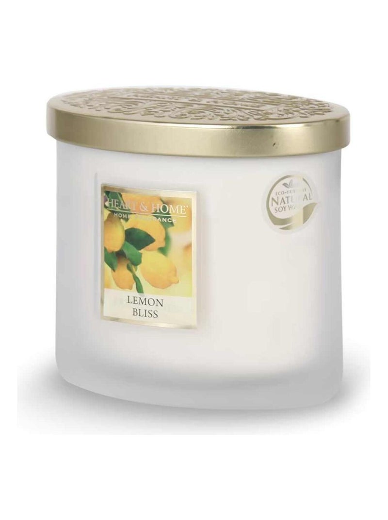 Bougie ellipse senteur citron d'amalfi Blanc - Kiabi