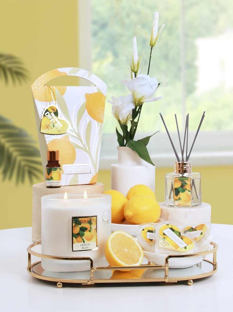 Bougie ellipse senteur citron d'amalfi Blanc - Kiabi