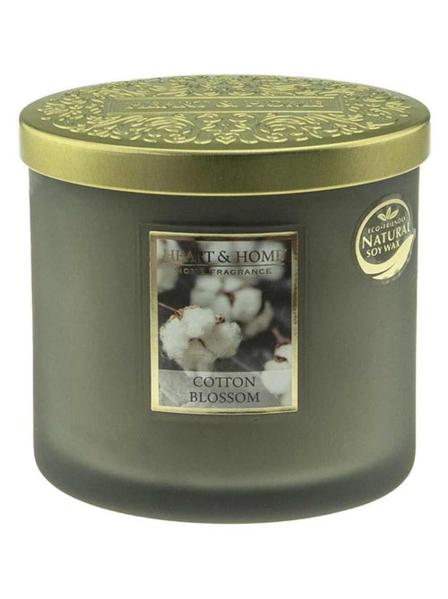 Bougie ellipse senteur fleurs de coton - Kiabi