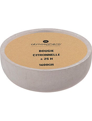 Bougie "Ely" 1600g citronnelle pot en ciment