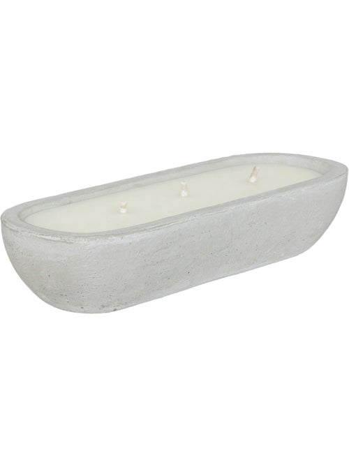 Bougie "Ely" 580g citronnelle pot en ciment - Kiabi