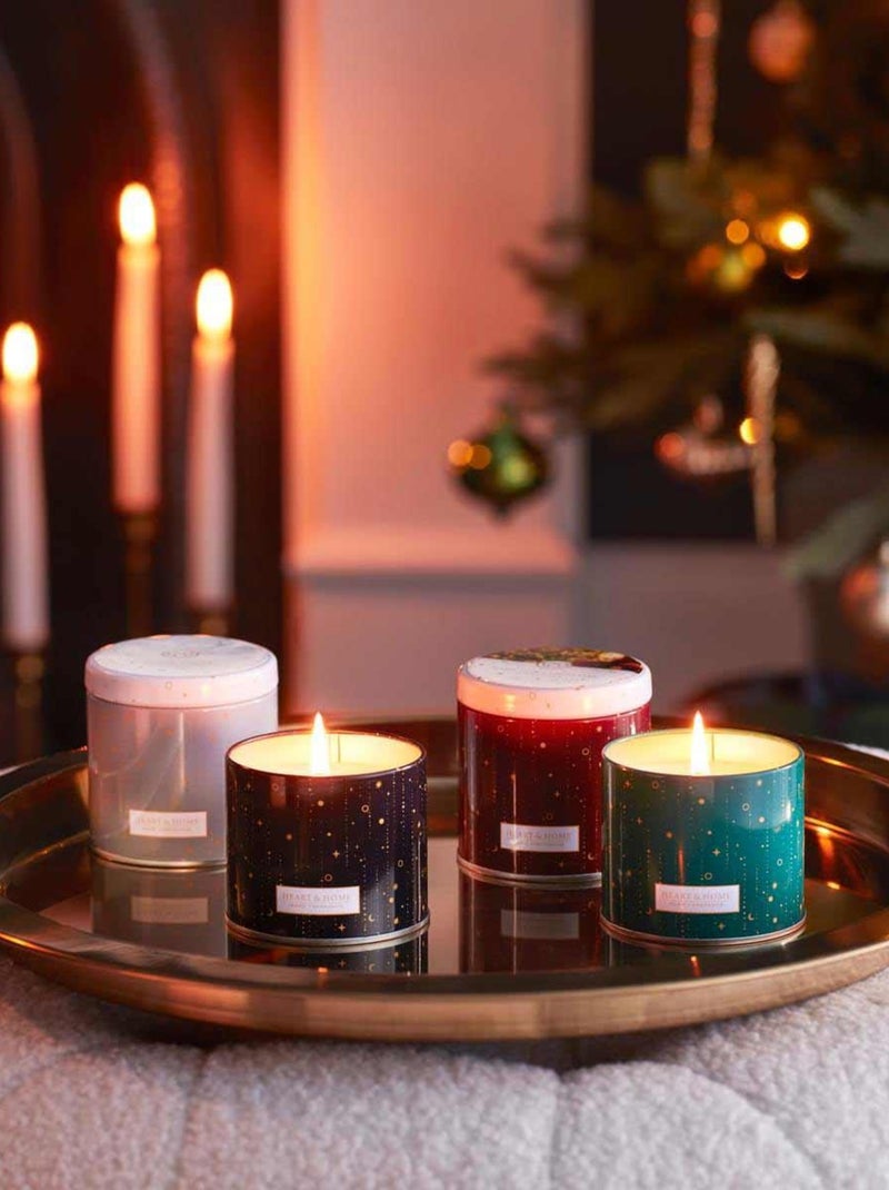 Bougie en boite métal heart and home sapin de noël Blanc - Kiabi
