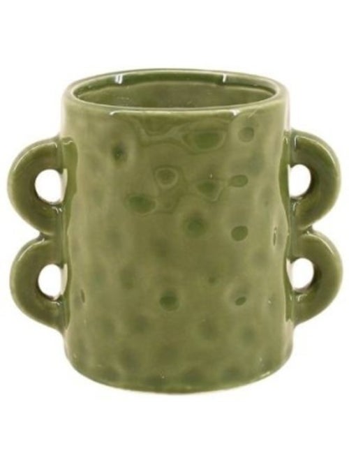 Bougie en céramique verte anses multiples 12cm - Kiabi