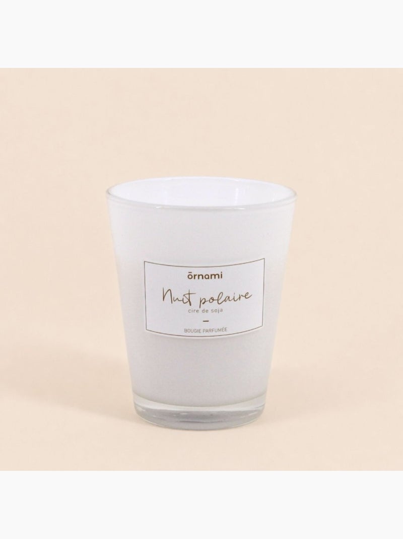 Bougie en cire de soja parfumée "nuit polaire" 280gr Blanc - Kiabi