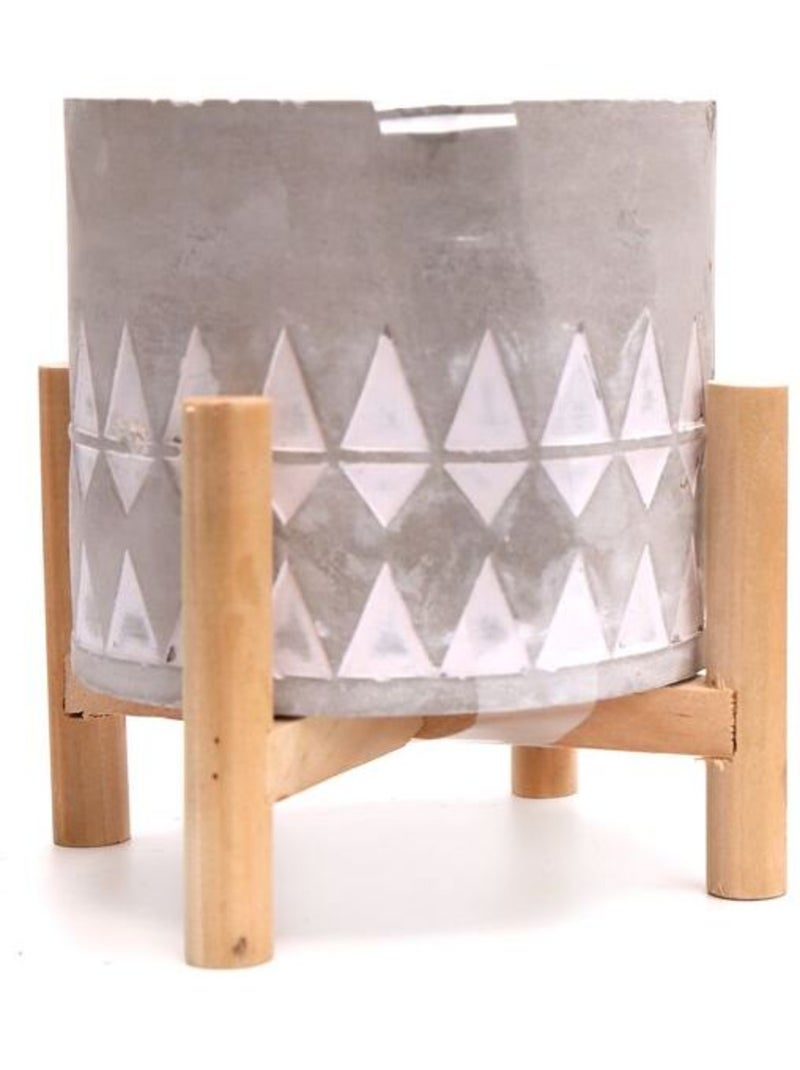 Bougie en pot sur support Amy Blanc Gris - Kiabi