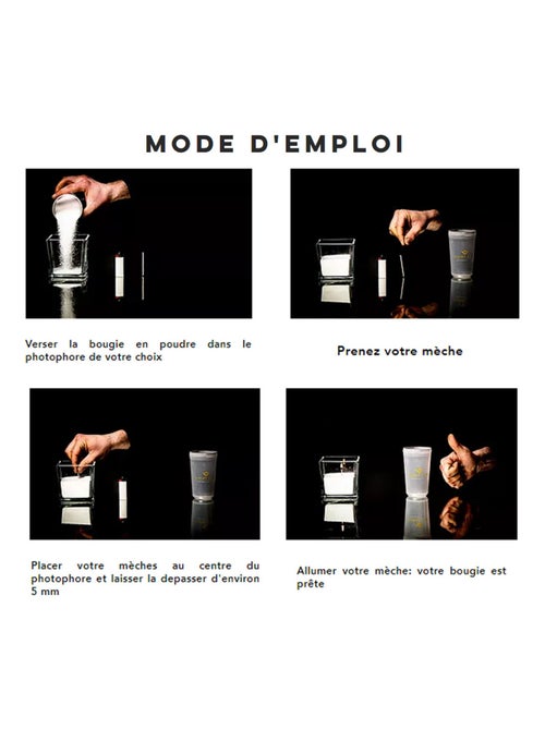 Bougie en poudre 250 grs bleu étoilé - Kiabi