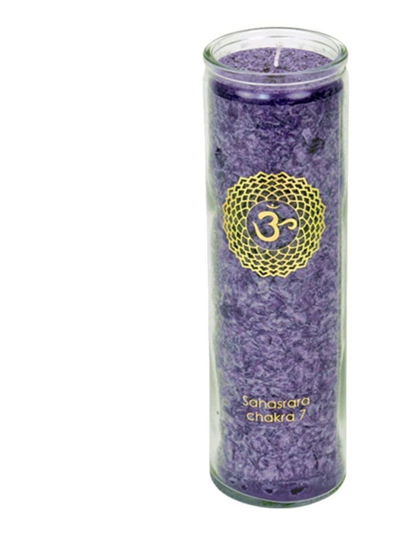 Bougie en stearine 100 heures Violet - Kiabi