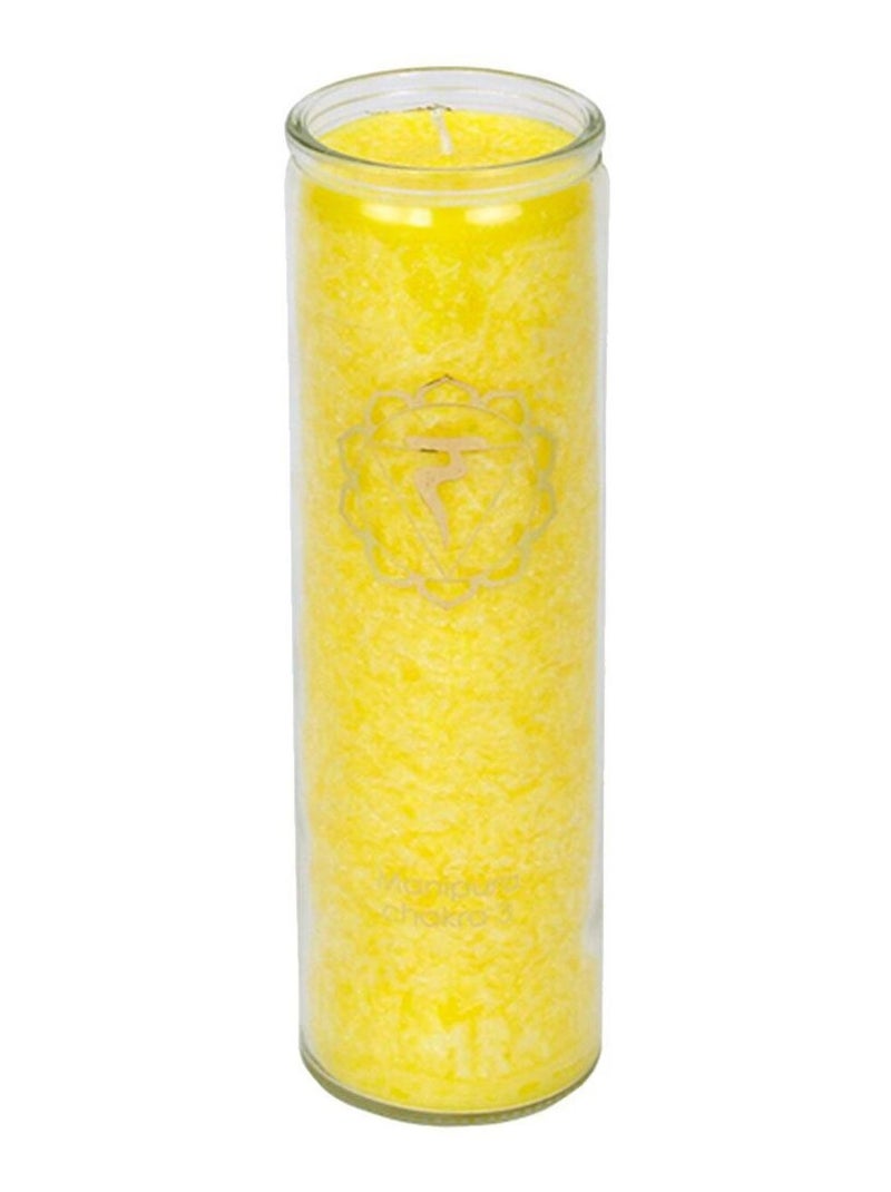 Bougie en stearine senteur cassia, girofle, muscade 100 heures Jaune - Kiabi