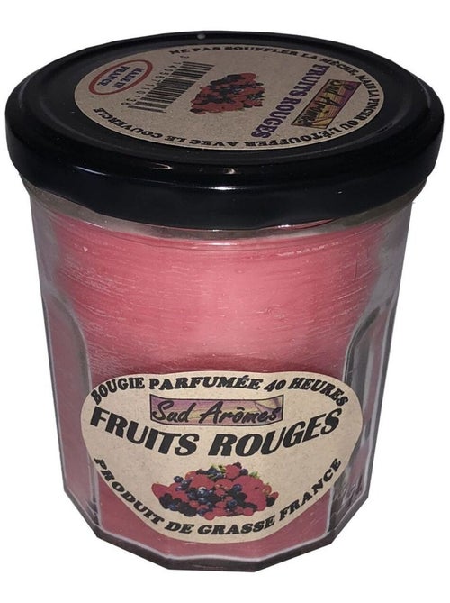 Bougie fabriquée en France 40 heures fruits rouges - Kiabi