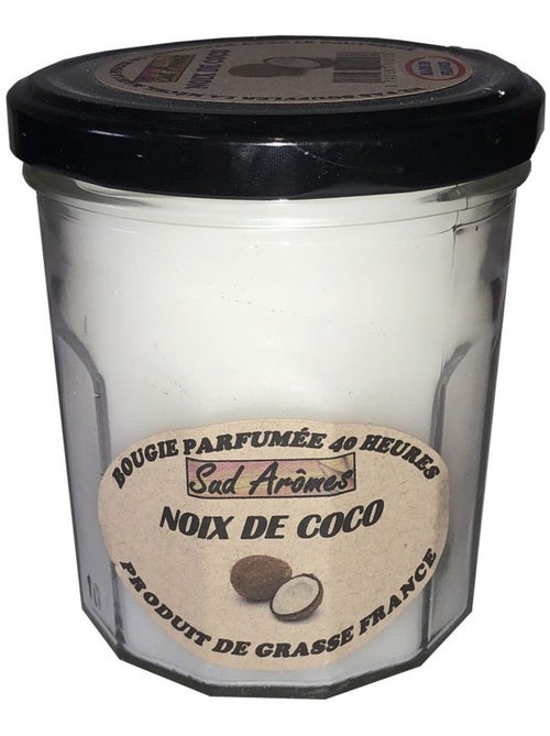 Bougie fabriquée en France 40 heures noix de Coco - Kiabi