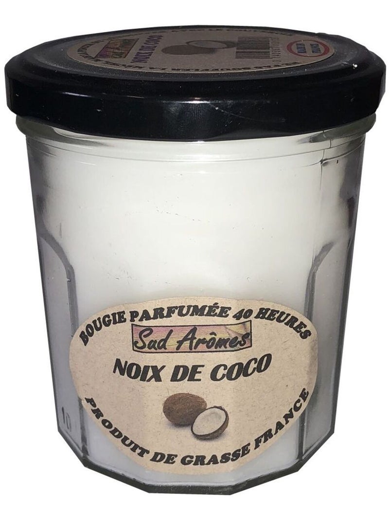 Bougie fabriquée en France 40 heures noix de Coco Blanc - Kiabi