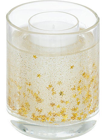 Bougie gel paillettes 8.8x10cm