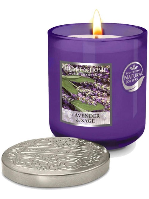 Bougie lavande et sauge 30 heures - Kiabi