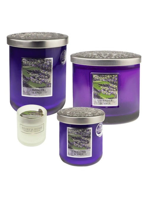 Bougie lavande et sauge 30 heures - Kiabi