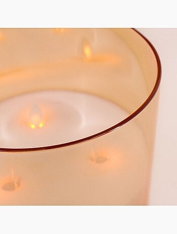 Bougie LED 3 flammes 18cm