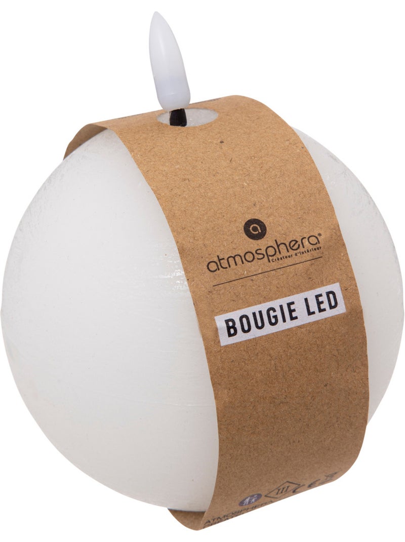 Bougie LED boule MOLIA Blanc - Kiabi