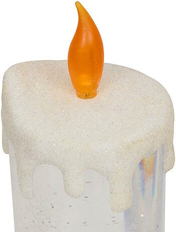 Bougie LED chandelle + paillette