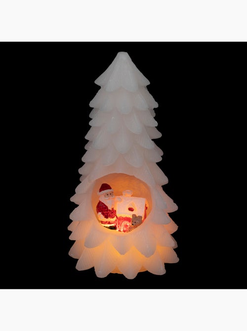 Bougie LED "Colorama de Noël" sapin creux H20cm - Kiabi