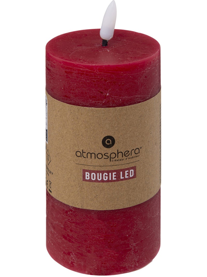 Bougie LED cylindre MOLIA Rouge - Kiabi