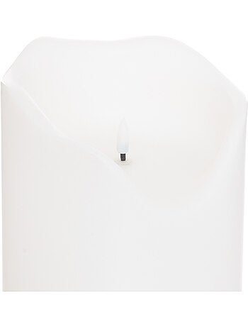 Bougie LED extérieure flamme vacillante plastique THEO