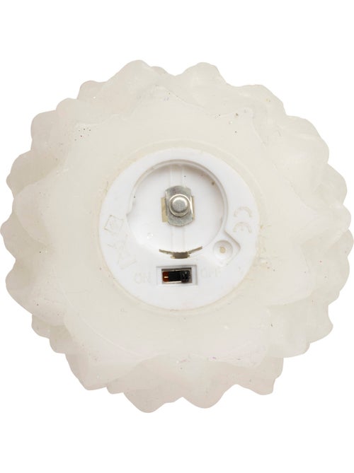 Bougie LED forme pomme de pin blanche - Kiabi