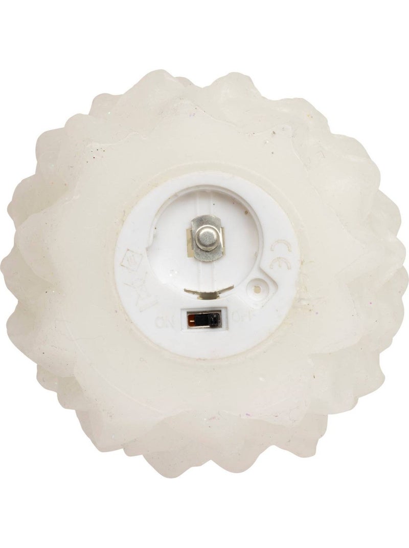 Bougie led forme pomme de pin blanche Blanc - Kiabi