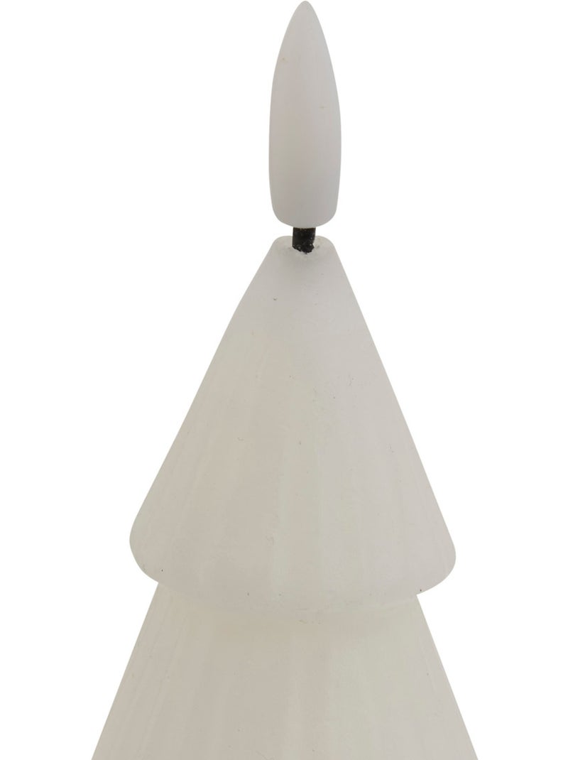 Bougie LED forme sapin H13 cm Blanc - Kiabi