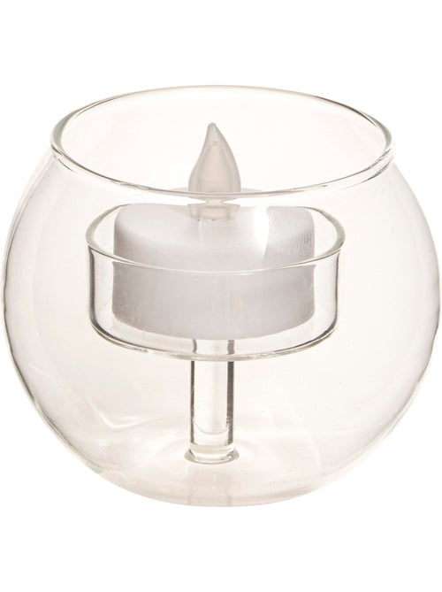 Bougie LED globe verre sur support BOLA - Kiabi