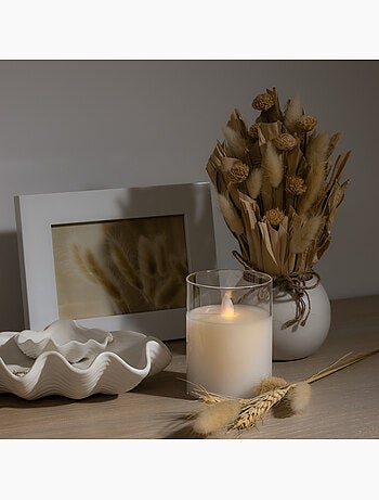 Bougie LED pot en verre SENA
