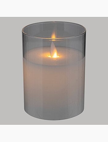 Bougie LED pot en verre SENA