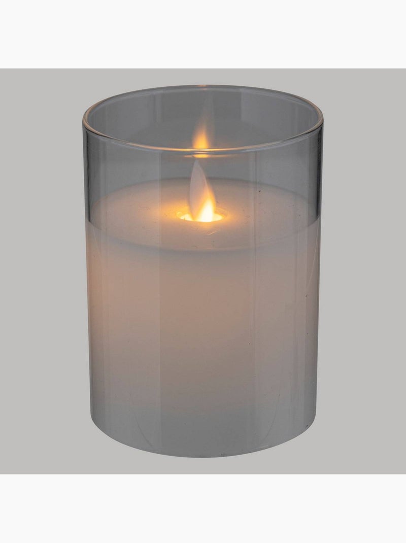 Bougie LED pot en verre SENA Blanc - Kiabi