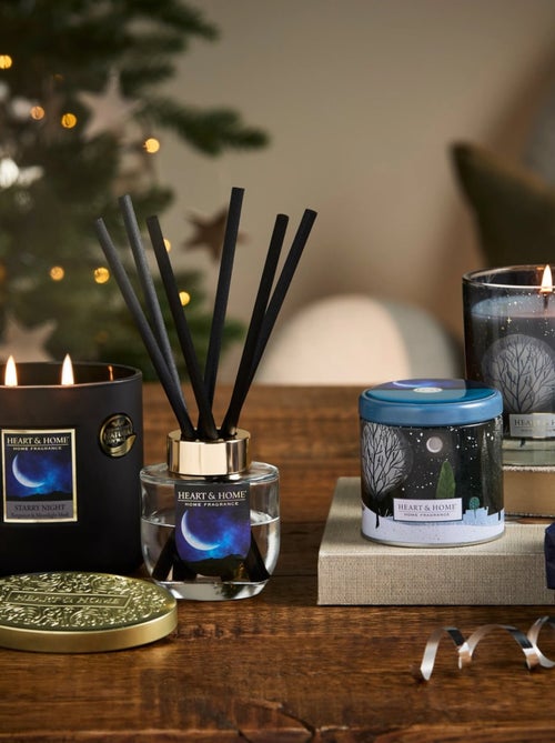 Bougie nomade en boîte métal nuit étoilée - Kiabi