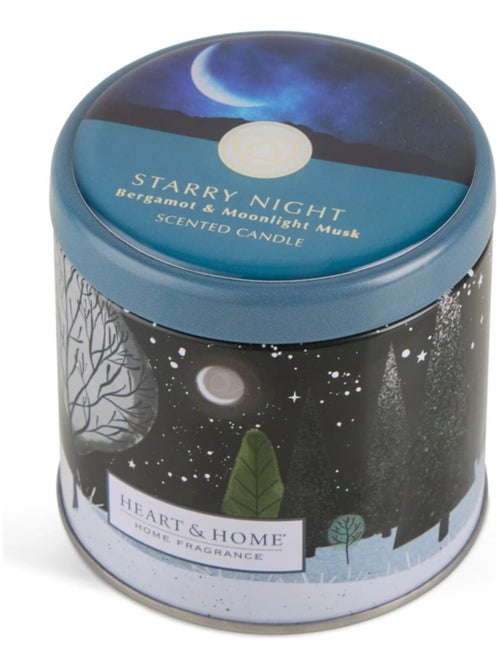 Bougie nomade en boîte métal nuit étoilée - Kiabi