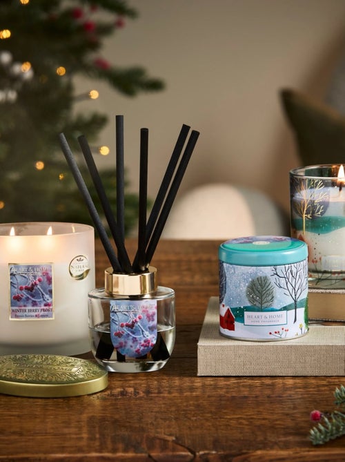 Bougie nomade en boîte métal sapin de Noël - Kiabi