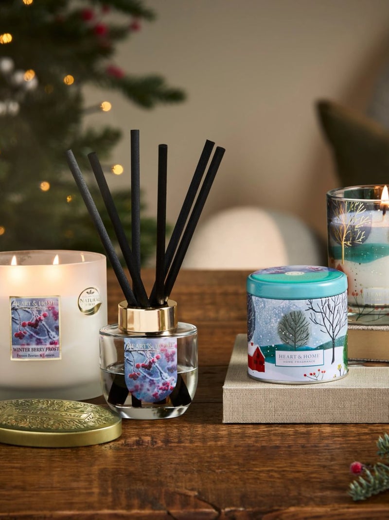 Bougie nomade en boîte métal sapin de Noël Blanc Vert - Kiabi