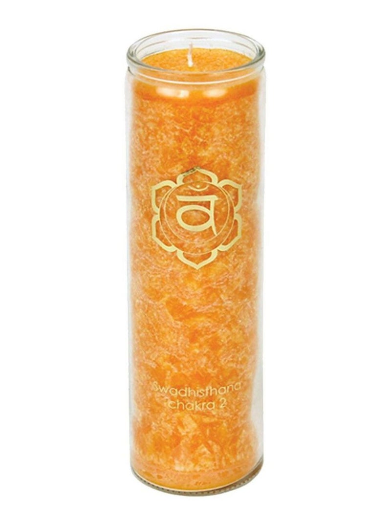 Bougie orange en stearine 100 heures Orange - Kiabi