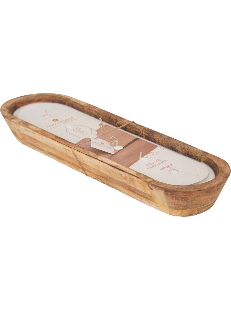 Bougie parfumée 10 mèches pot en manguier paola Marron - Kiabi