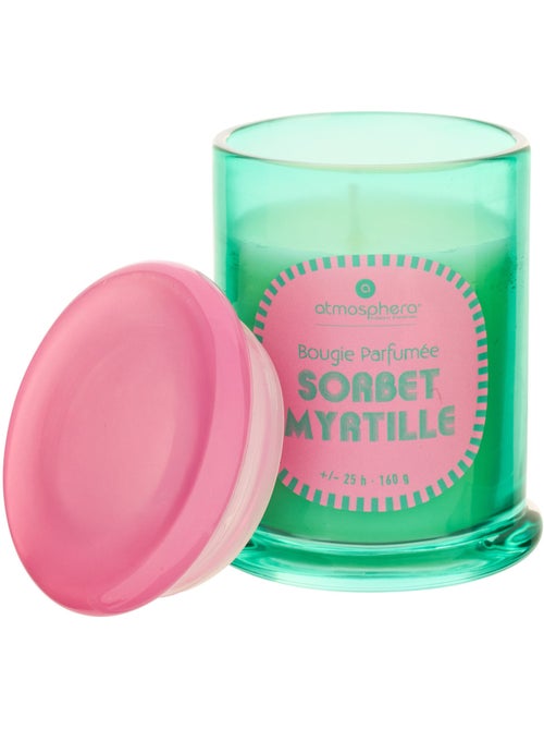 Bougie parfumée 160g pot en verre coloré SORBET - Kiabi