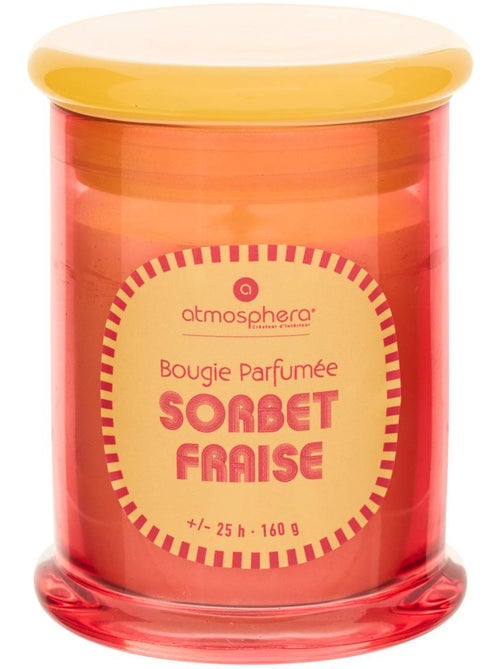 Bougie parfumée 160g pot en verre coloré SORBET - Kiabi