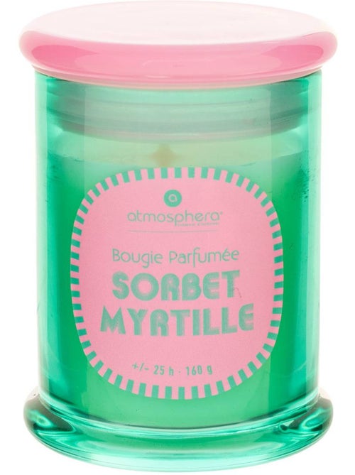 Bougie parfumée 160g pot en verre coloré SORBET - Kiabi