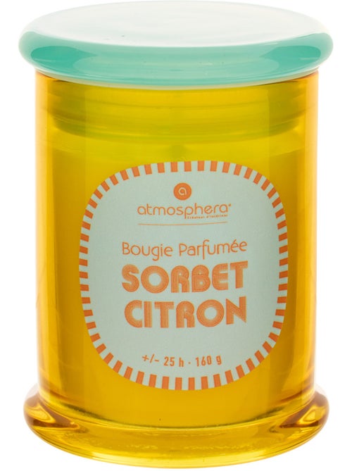 Bougie parfumée 160g pot en verre coloré SORBET - Kiabi