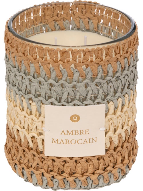 Bougie parfumée 2 mèches en photophore verre tissé ZAYA - Kiabi Bougie parfumée 2 mèches en photophore verre tissé ZAYA - Kiabi