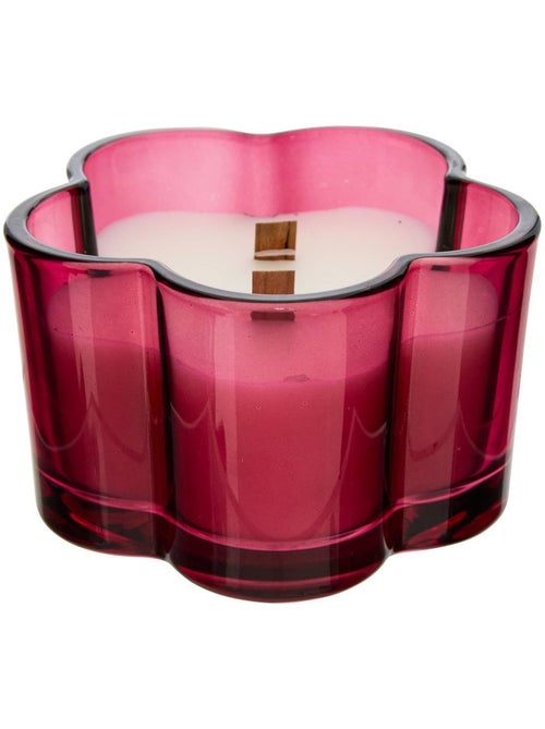 Bougie parfumée 2 mèches fleur pot en verre CHA CHA POP - Kiabi Bougie parfumée 2 mèches fleur pot en verre CHA CHA POP - Kiabi