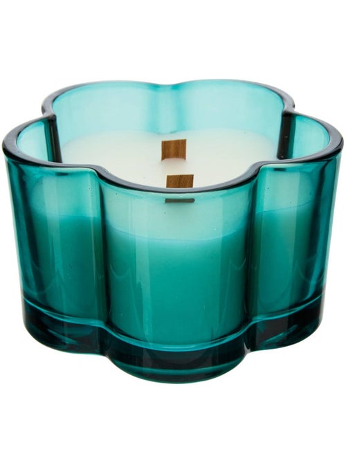 Bougie parfumée 2 mèches fleur pot en verre CHA CHA POP - Kiabi Bougie parfumée 2 mèches fleur pot en verre CHA CHA POP - Kiabi
