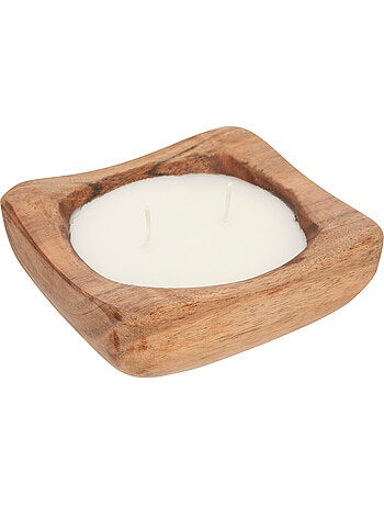 Bougie parfumée 2 mèches pot en manguier PAOLA